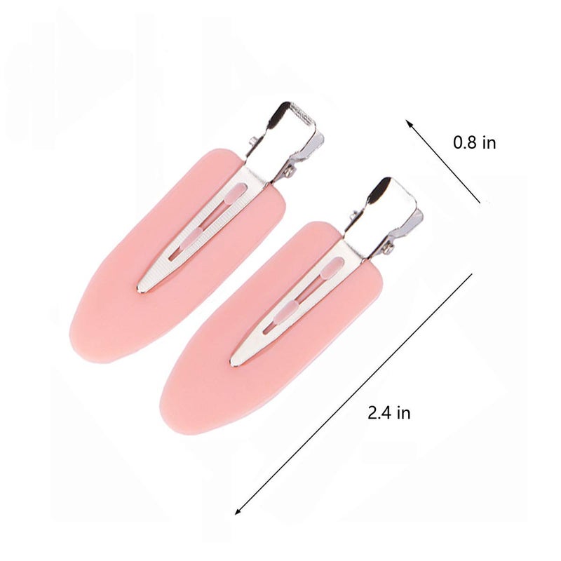 LUOTIVON 6 Pieces No Bend Hair Clips, No Crease Hair Clip for Hairstyling, Makeup Clips for Women and Girls (Black&Pink&White) - Image 2
